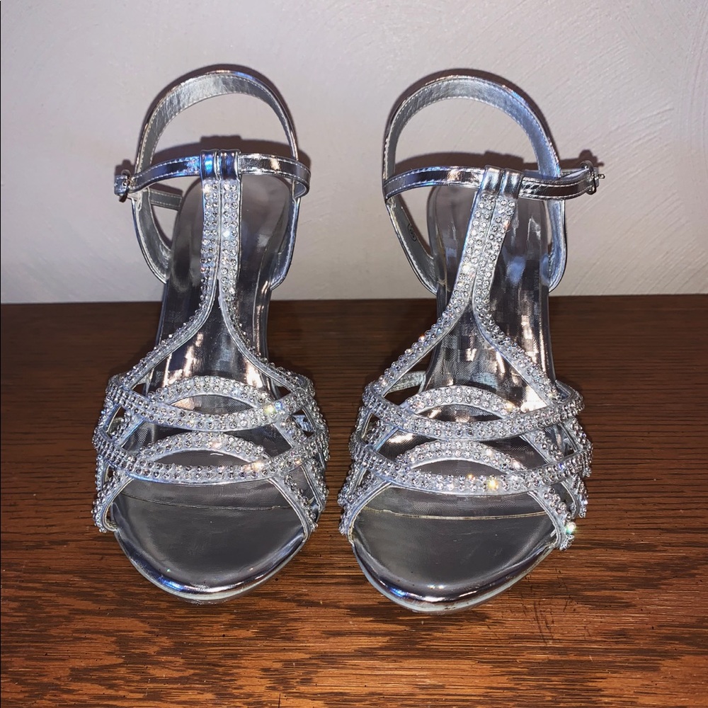 Silver Rhinestone Heels - Picture 5 of 7